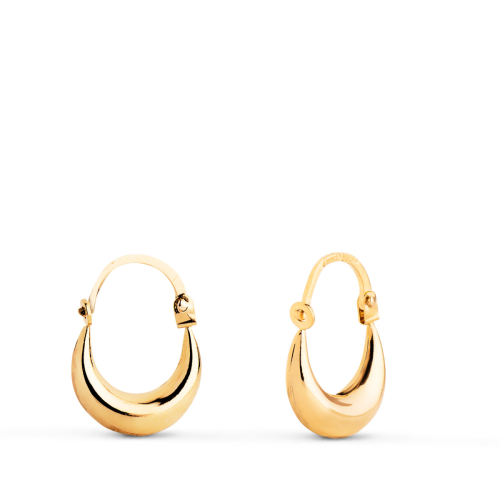 18K PENDIENTES ORO AMARILLO MORCILLA HUECOS. MEDIDA: 15X11 MM CIERRE GANCHO. GROSOR: 4 MM 1