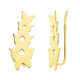18K PENDIENTES ORO AMARILLO TREPADORES 20X9 MM MARIPOSAS 1