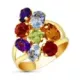 18K SORTIJA ORO AMARILLO CON CIRCONITAS DE COLORES. ANCHO: 20 MM 6