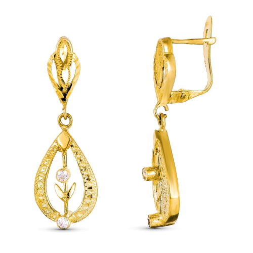 18K PENDIENTES ORO AMARILLO CUBANAS CIERRE CATALAN 3,31gr