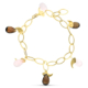 18K PULSERA ORO AMARILLO PIEDRAS COLOR 4