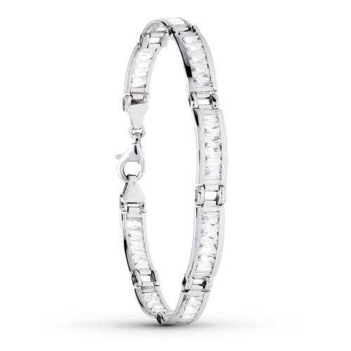 18K PULSERA ORO BLANCO CIRCONITA 20CM 13