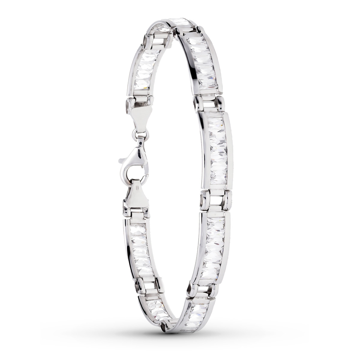 18K PULSERA ORO BLANCO CIRCONITA 20CM 13