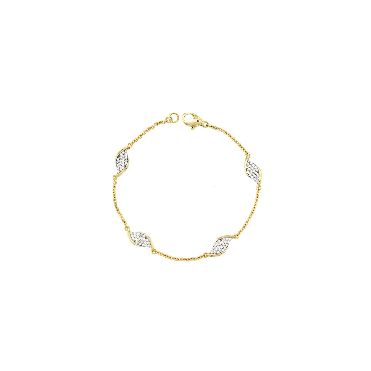 18K PULSERA BICOLOR CIRCONITAS 6