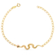 18K PULSERA ORO AMARILLO SERPIENTE OJOS RUBI 40 MM. CADENA HUECA. LARGO: 19CM 1