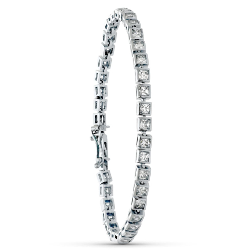 18K PULSERA ORO BLANCO CIRCONITA 20CM 19
