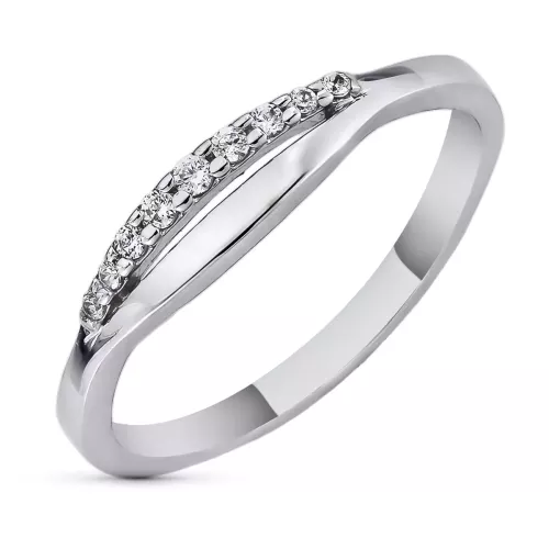 18K SORTIJA ORO BLANCO MOTIVO CALADO CON CIRCONITAS. ANCHO: 4 MM 1