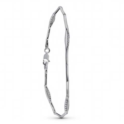 18K PULSERA ORO BLANCO CIRCONITAS 5