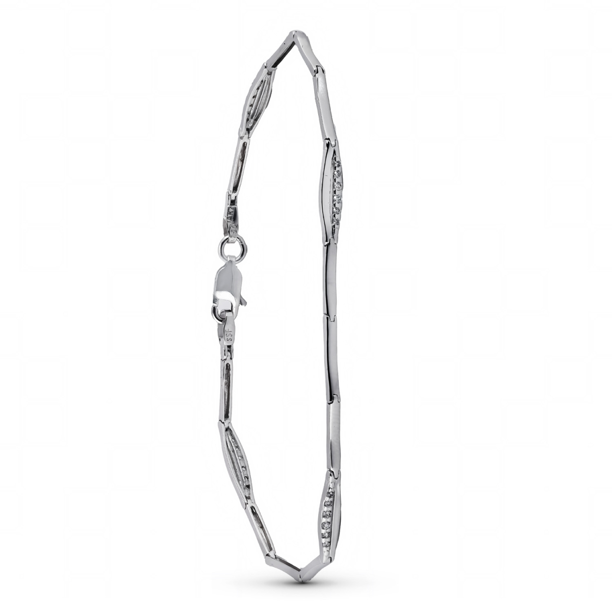 18K PULSERA ORO BLANCO CIRCONITAS 5