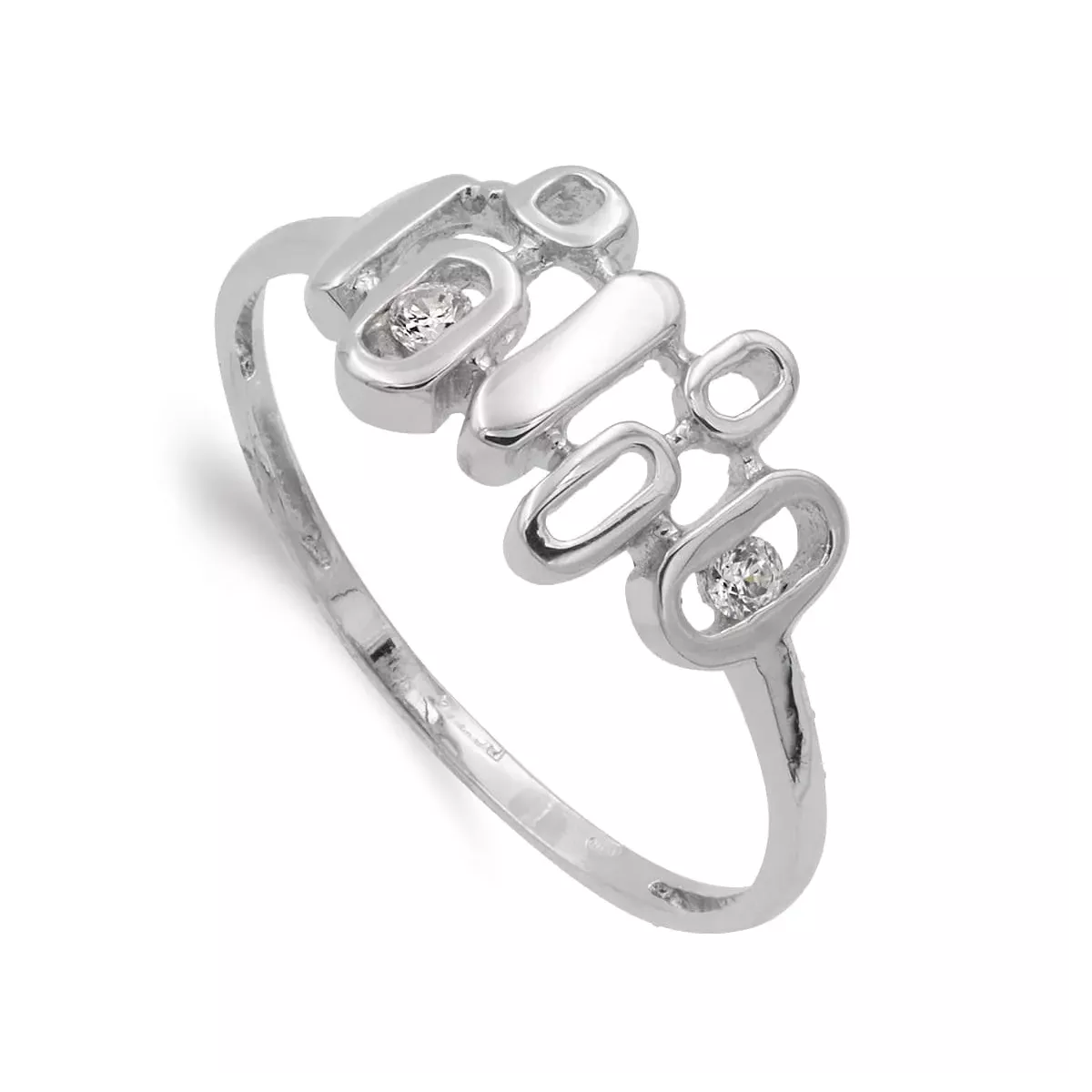 18K SORTIJA ORO BLANCO CON MOTIVOS Y CIRCONITAS. ANCHO MOTIVO 14X9 MM 1