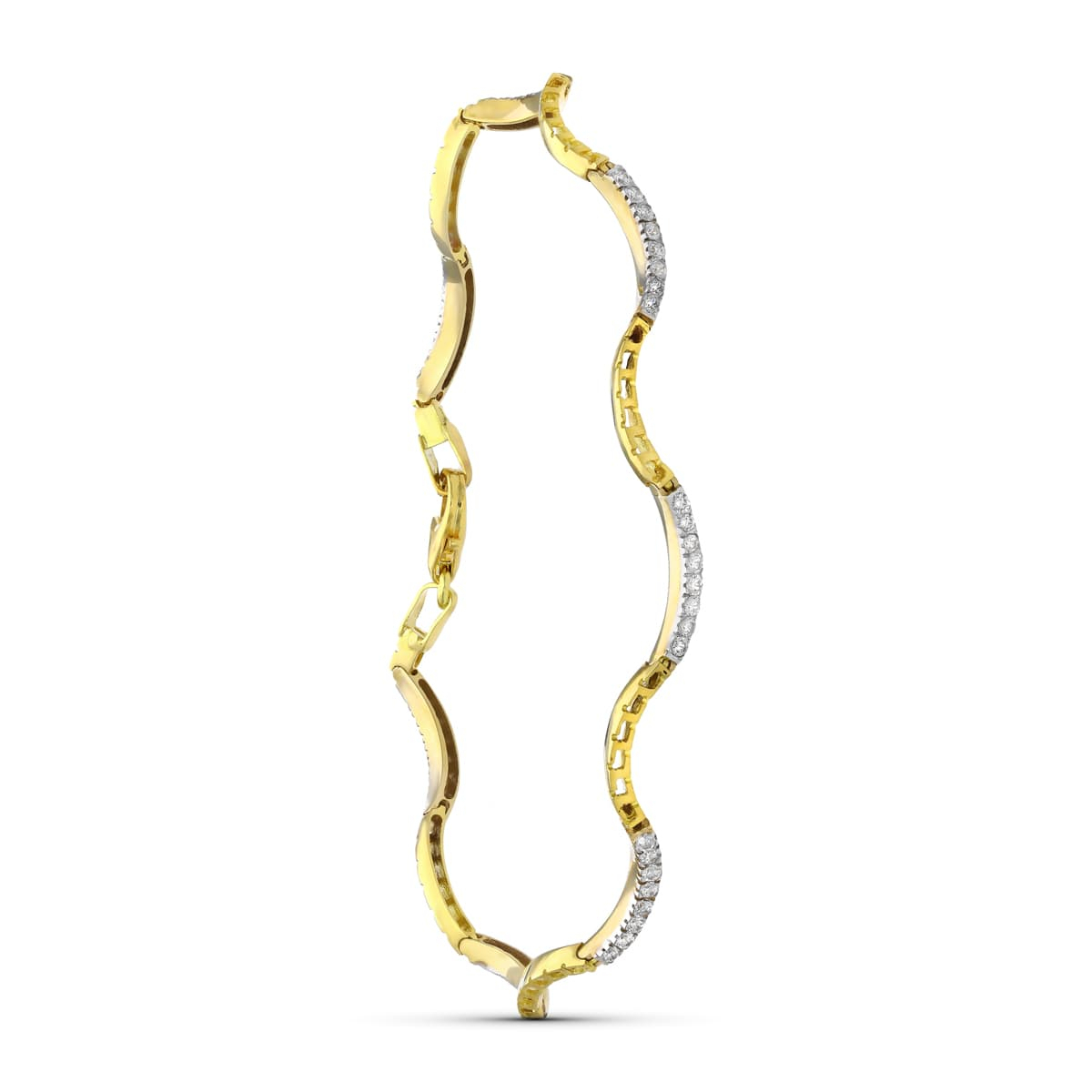 18K PULSERA ORO BICOLOR CIRCONITAS 8