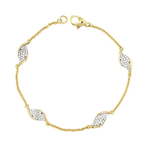 18K PULSERA BICOLOR CIRCONITAS 6