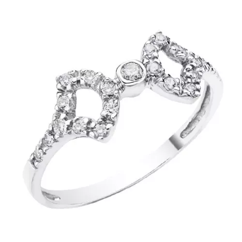 18K SORTIJA ORO BLANCO CON CIRCONITAS. ANCHO: 7