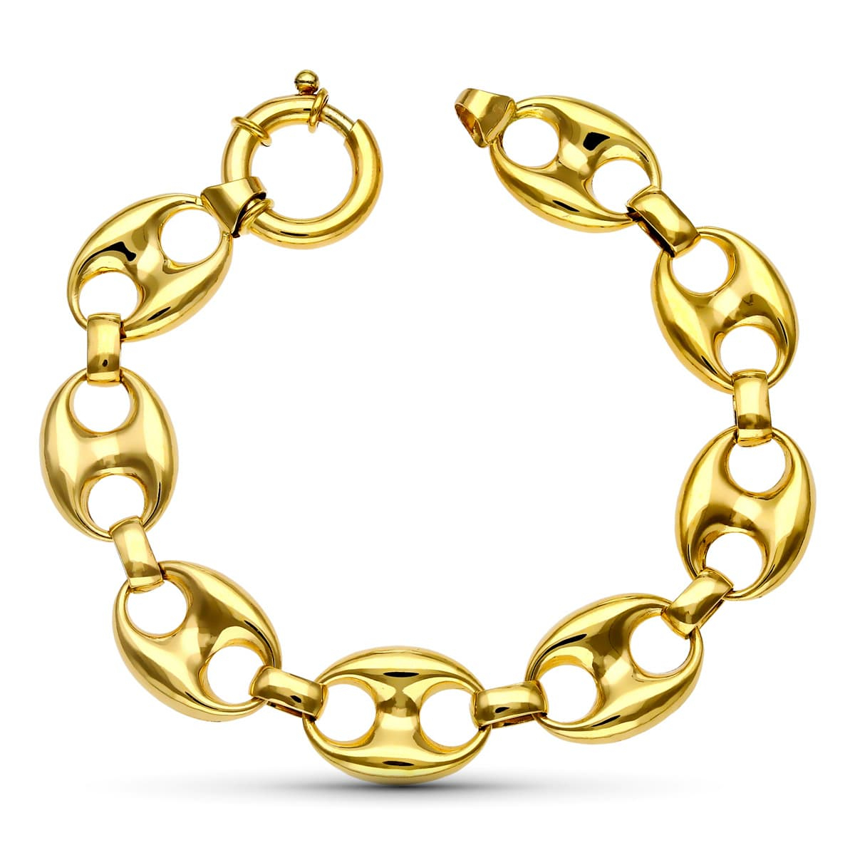 18K PULSERA ORO AMARILLO CALABROTE. 15 MM 20.5 CM 22