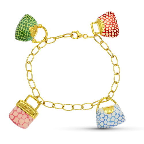 18K PULSERA ORO AMARILLO FETICHES ESMALTE 20