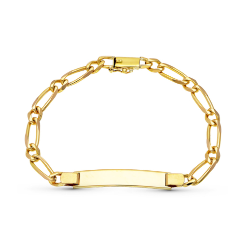 18K ESCLAVA ORO AMARILLO MACIZA 20CM 5 MM 14