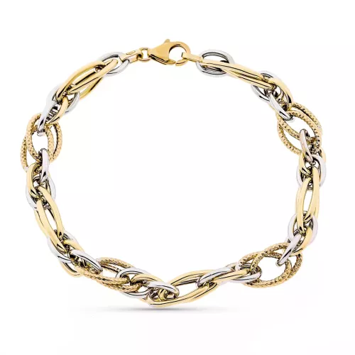 9K PULSERA ORO AMARILLO HUECA 20CM 7