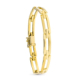 18K PULSERA ORO AMARILLO ESLABON RECTANTULAR MATE Y BRILLO 14