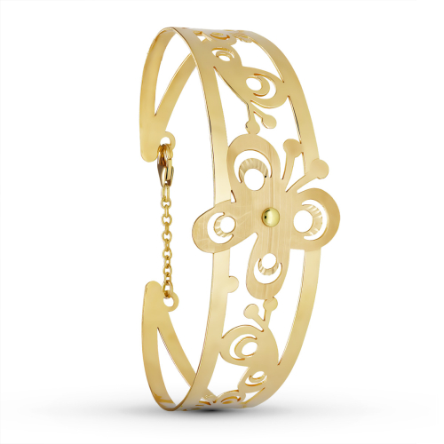 18K PULSERA ORO AMARILLO MARIPOSA LASER. 19 MM 13