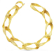 18K PULSERA ORO AMARILLO ESLABONES HUECOS ANCHO 11 MM LARGO 22 CM 10