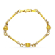 18K PULSERA ORO AMARILLO BARRA Y BOLAS 9