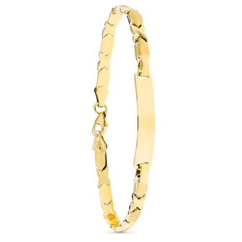 18K ESCLAVA ORO AMARILLO ESTAMPADA 19CM 6