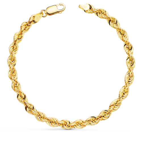 18K PULSERA ORO AMARILLO CORDON SALOMONICO. ANCHO 5