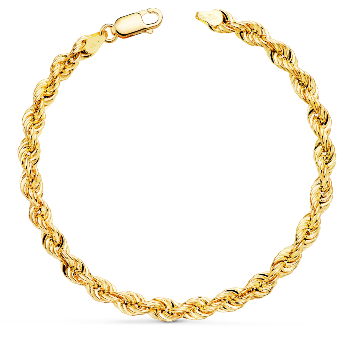 18K PULSERA ORO AMARILLO CORDON SALOMONICO. ANCHO 5