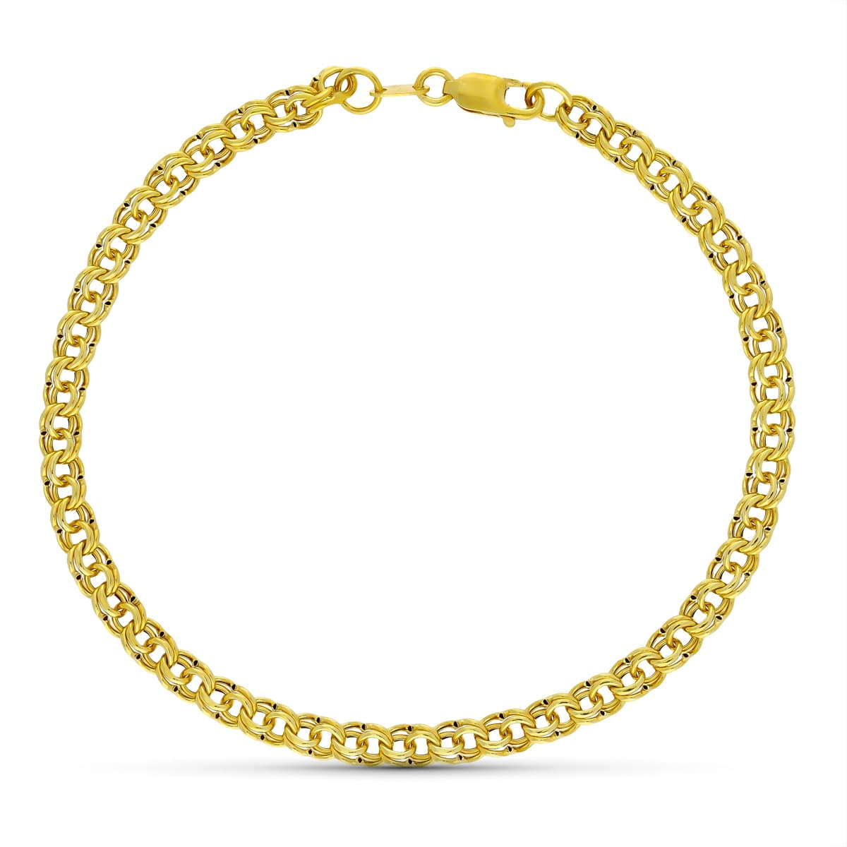 18K PULSERA ORO AMARILLO HUNGARA HUECA 5