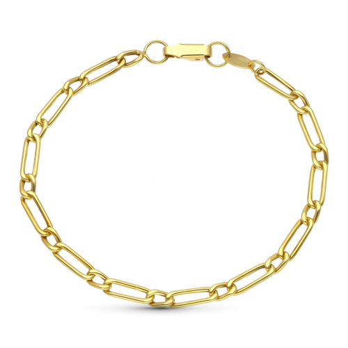 18K PULSERA ORO AMARILLO UNO POR UNO HUECA 4