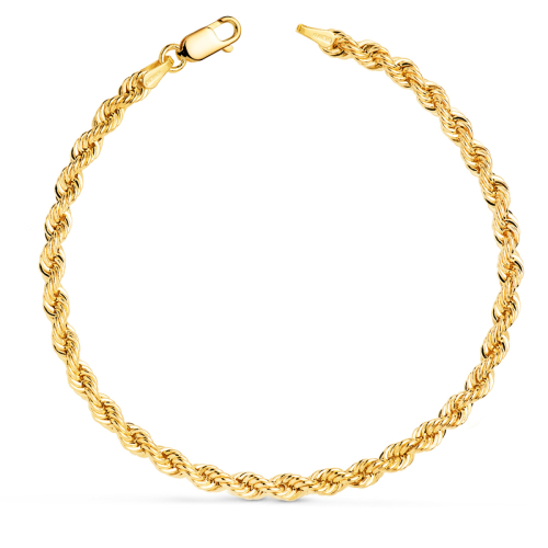 18K PULSERA ORO AMARILLO CORDON SALOMONICO. ANCHO 3