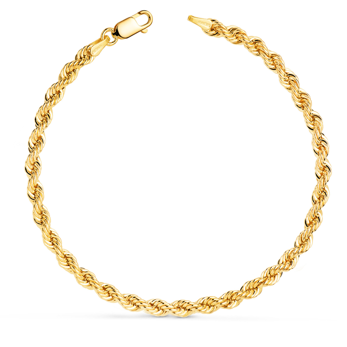 18K PULSERA ORO AMARILLO CORDON SALOMONICO. ANCHO 3