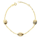 18K PULSERA ORO AMARILLO OVALES CALADOS 19.5CM 2