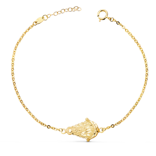18K PULSERA ORO AMARILLO CON VIRGEN DEL ROCIO 17X12 MM. LARGO: 18 3 CM 1
