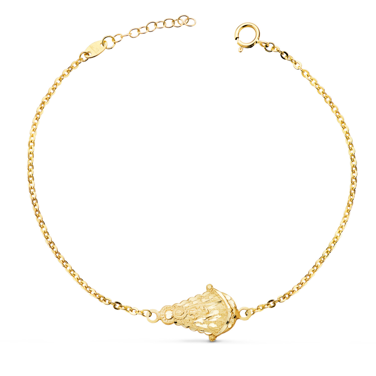 18K PULSERA ORO AMARILLO CON VIRGEN DEL ROCIO 17X12 MM. LARGO: 18 3 CM 1