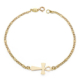 18K PULSERA ORO AMARILLO CRUZ DE LA VIDA 19CM 1