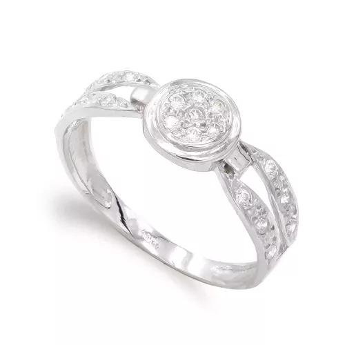 18K SORTIJA ORO BLANCO CON CIRCONITAS. ANCHO: 7 MM 1