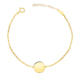 18K PULSERA ORO AMARILLO DISCO EN BRILLO REDONDO 12 MM. LARGO: 18 3 CM 1