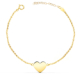 18K PULSERA ORO AMARILLO CORAZON EN BRILLO 12X10 MM. LARGO: 18 2 CM 1