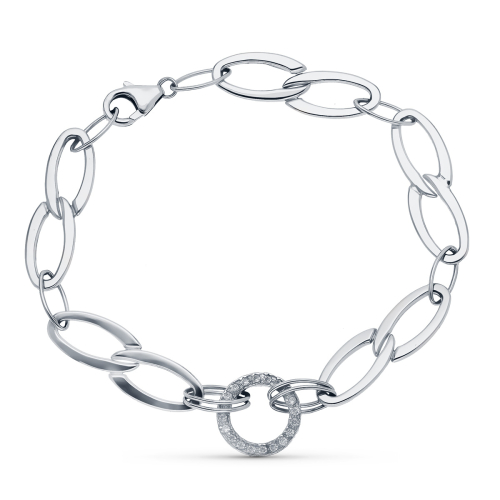 18K PULSERA ORO BLANCO 19CM 6