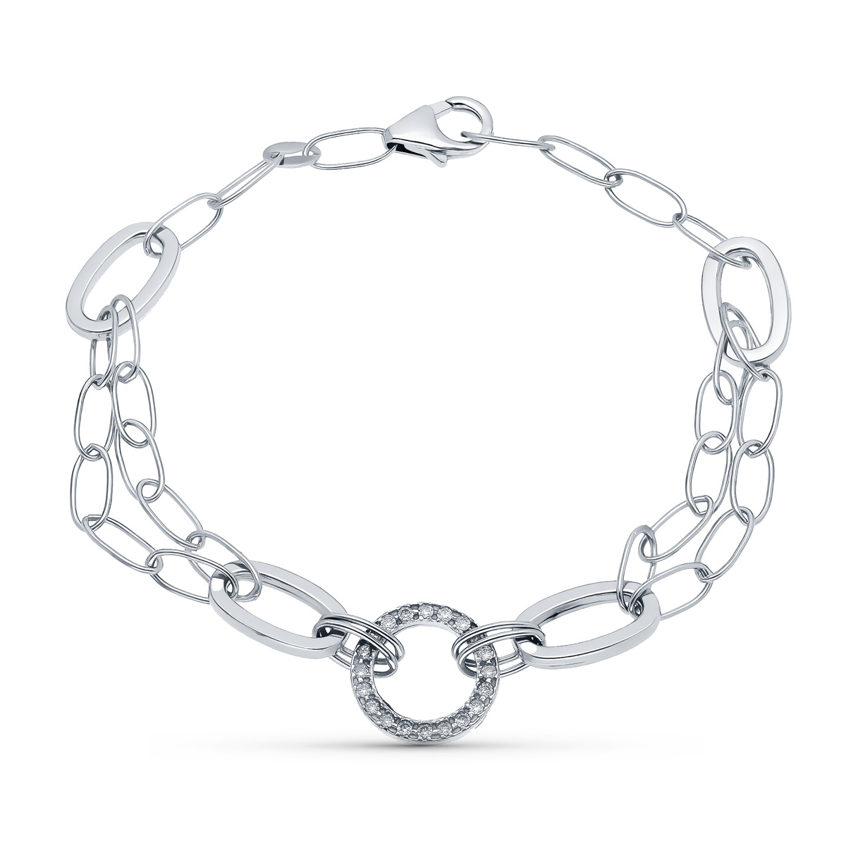 18K PULSERA ORO BLANCO 19CM 5