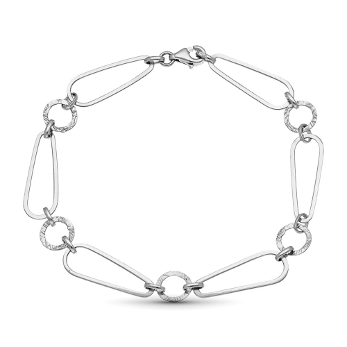 18K PULSERA ORO BLANCO ESLABONES 3