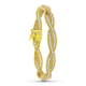 18K PULSERA ORO BICOLOR TRENZADA 14