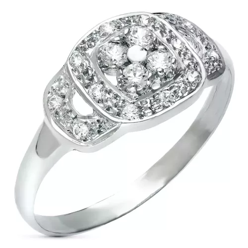 18K SORTIJA ORO BLANCO CON CIRCONITAS. ANCHO: 9 MM 2