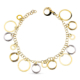 18K PULSERA BICOLOR ARITOS 11
