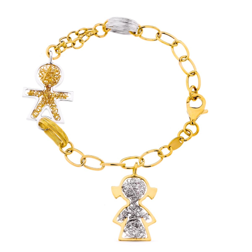 18K PULSERA BICOLOR NIÑO NIÑA 10.50 GR 10