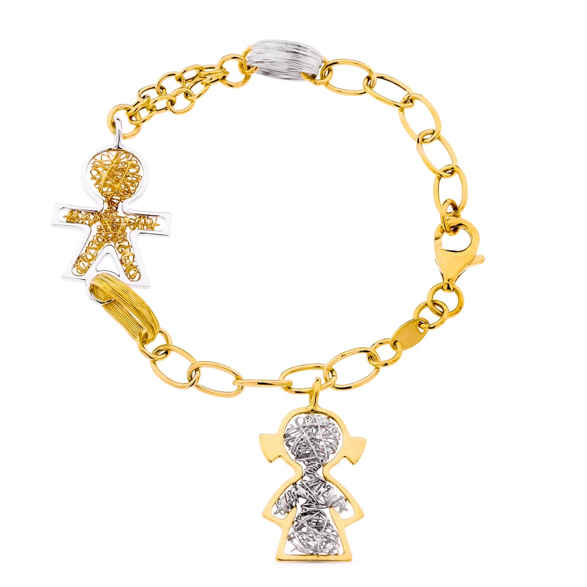 18K PULSERA BICOLOR NIÑO NIÑA 10.50 GR 10