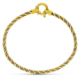 18K PULSERA CORDON ORO BICOLOR CON CADENAS Y BOLITAS. 3.5M 10