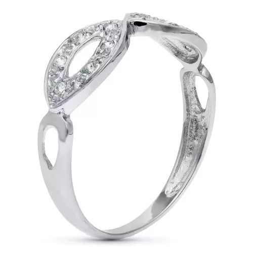 18K SORTIJA ORO BLANCO CALADA CON CIRCONITAS. ANCHO: 6 MM 1