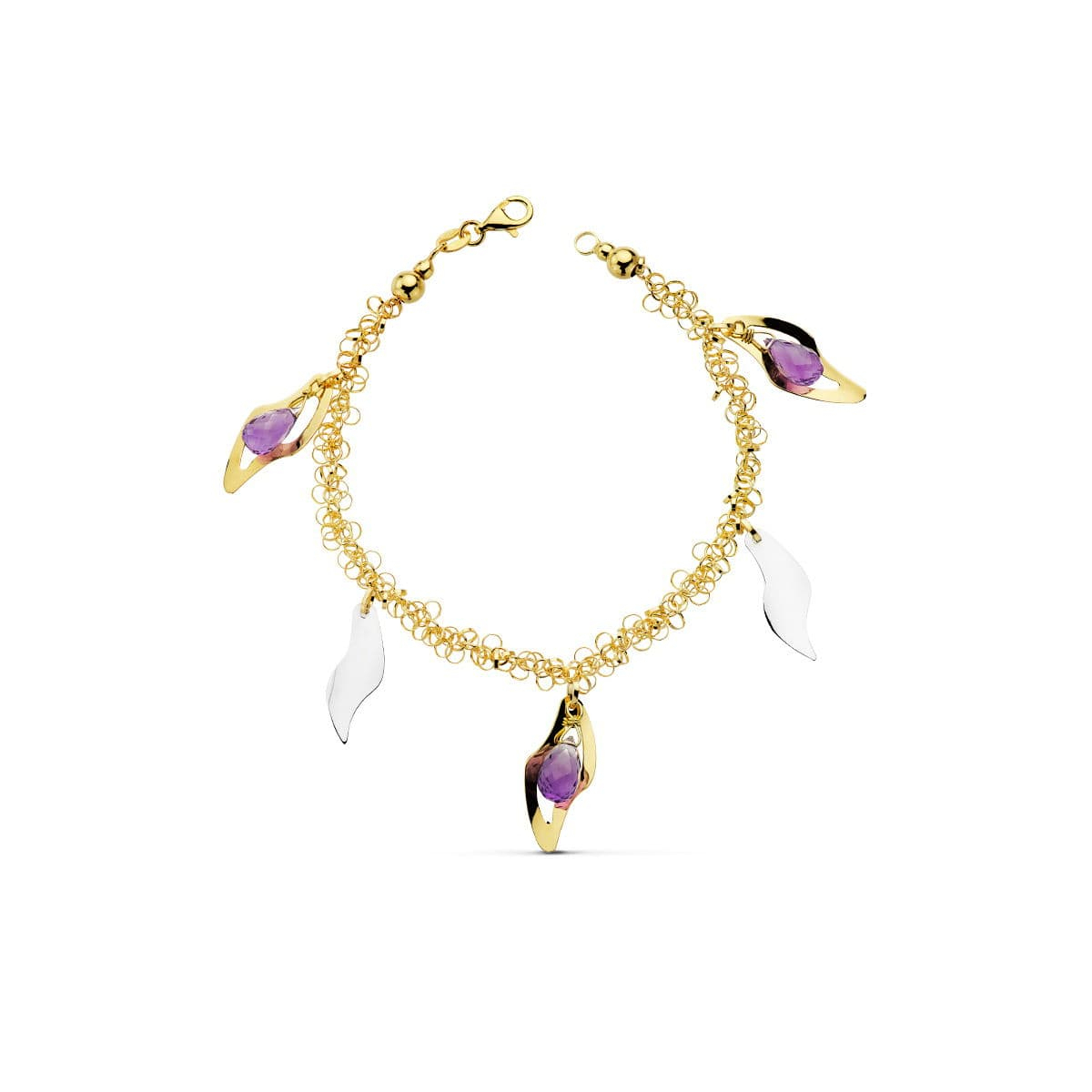 18K PULSERA FETICHES BICOLOR 19CM 9